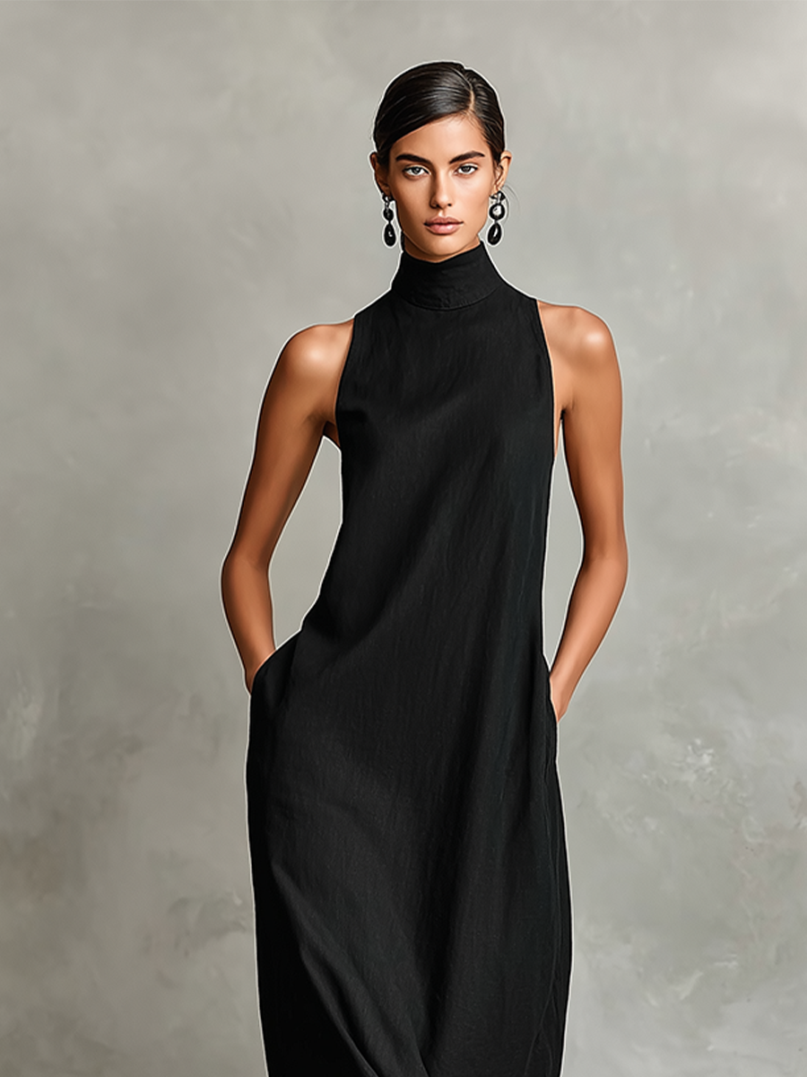 Chiara | Vestido largo con cuello alto