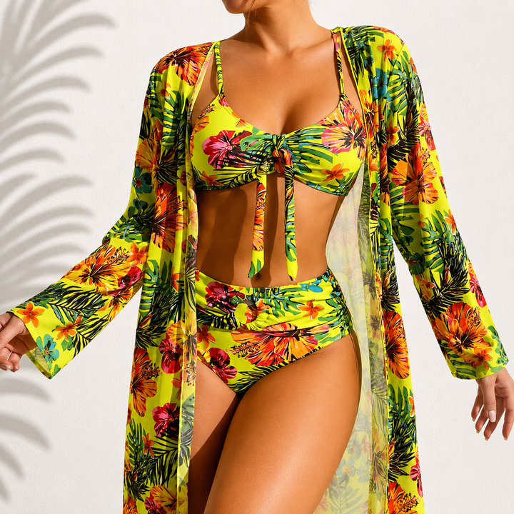 SEVILLA | Bikini de tres piezas elegante y tropicales Marie