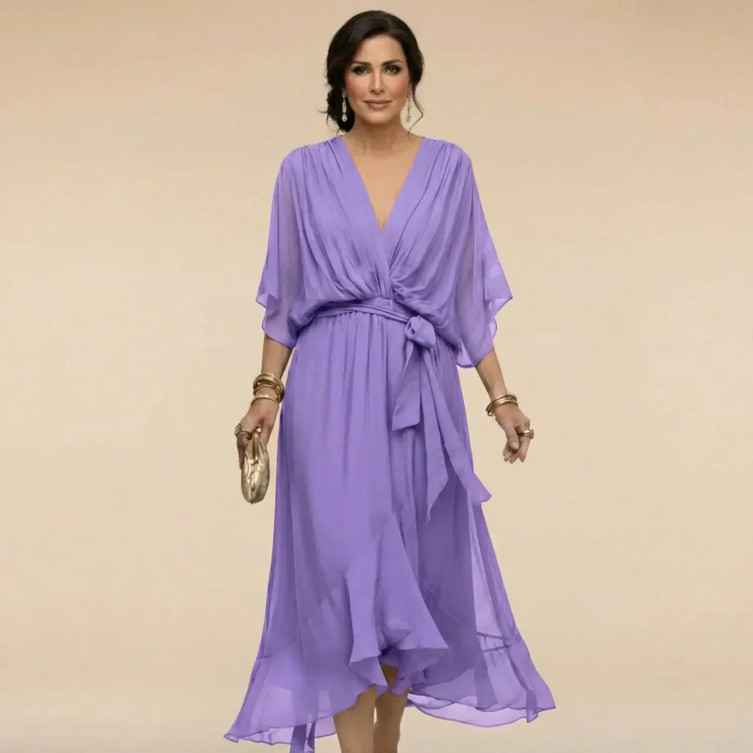 ESTÉFANI – Vestido Midi Fluido