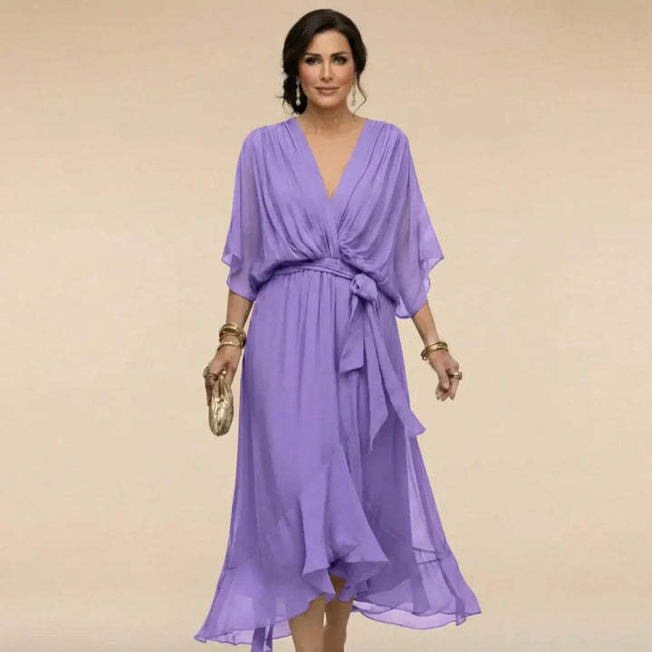 ESTÉFANI – Vestido Midi Fluido