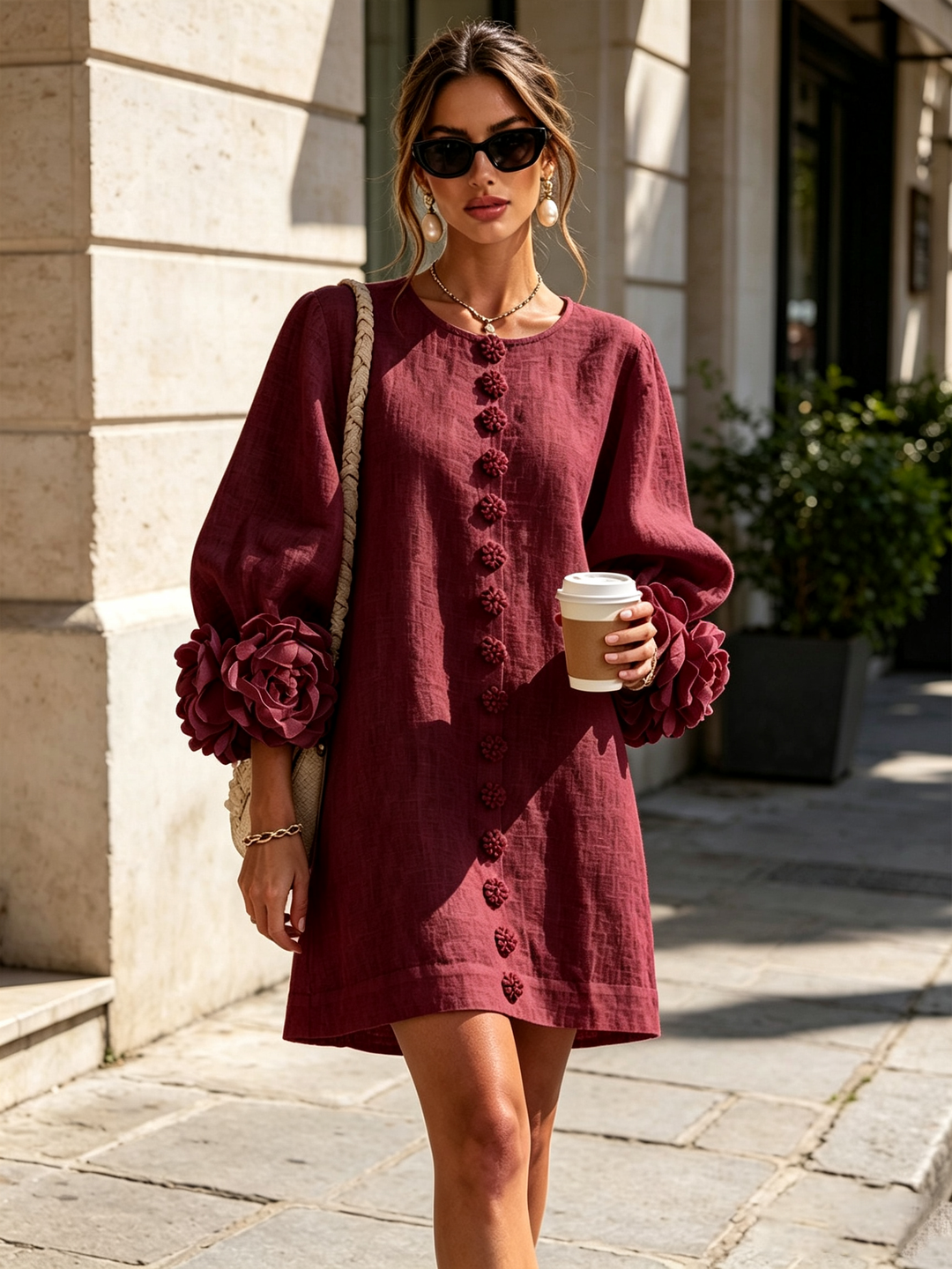 Rosalia | Vestido mini abotonado